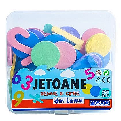 Jetoane semne si cifre din lemn culori pastel nebo 16753 [1]