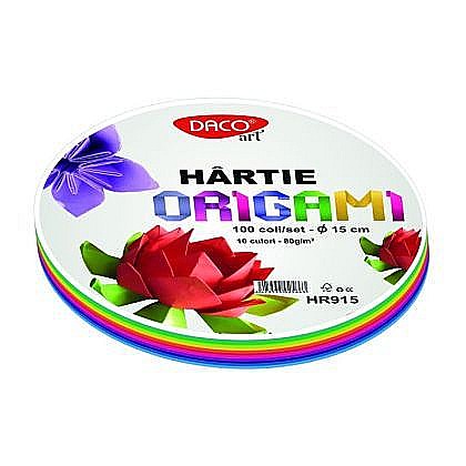 Hartie origami rotunda 15cm 100/set daco hr915 [1]