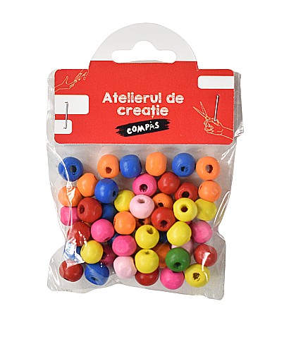Accesorii craft - bilute lemn color 50/set [1]
