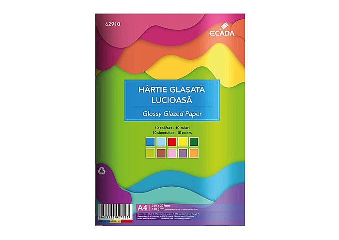 Hartie glasata lucioasa 10 file/set ecada [1]