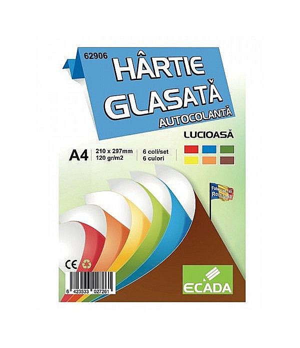 Hartie glasata autocolanta 6file/set ecada [1]