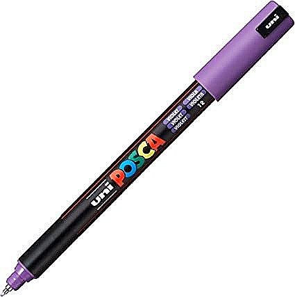 Marker uni pc-1mr posca 0.7mm varf fin metalic violet [1]