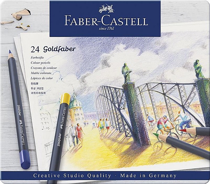 Creioane colorate 24cul goldfaber cut metal fc114724 [1]