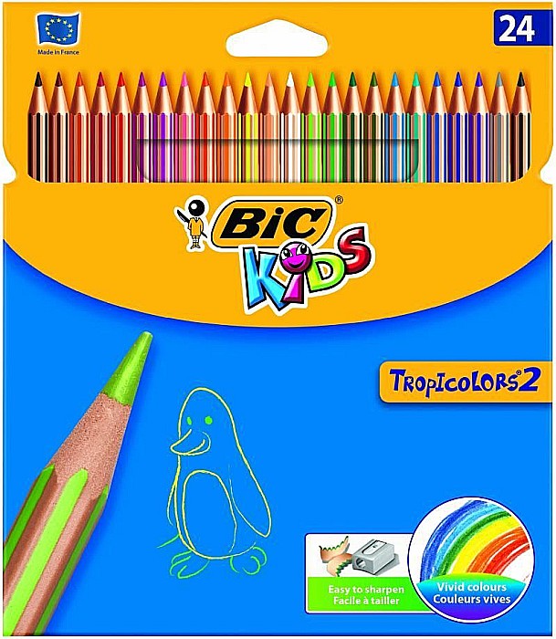 Creioane colorate 24 culori tropicolors bic bc832568 [1]