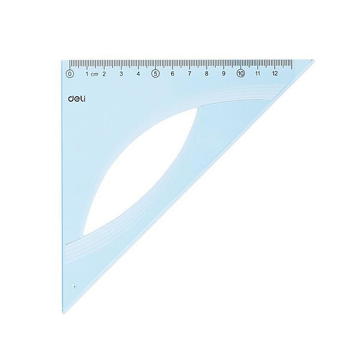Echer 12cm 45grade albastru transparent deli dleh14 [1]