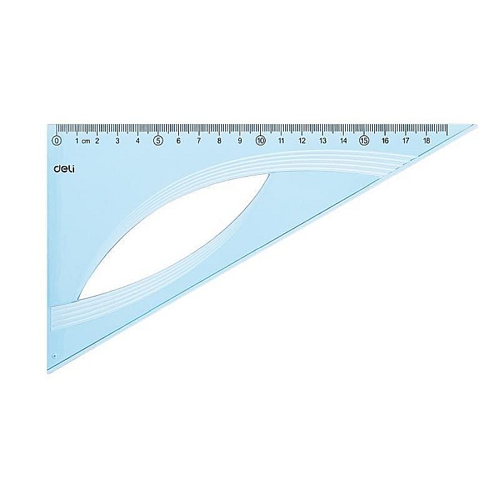 Echer 18 cm 60 grade albastru transparent deli dleh15 [1]