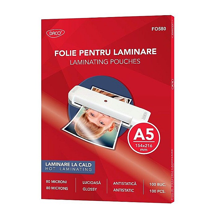 Folie laminare a5 80 microni 100/top daco fo580 [1]