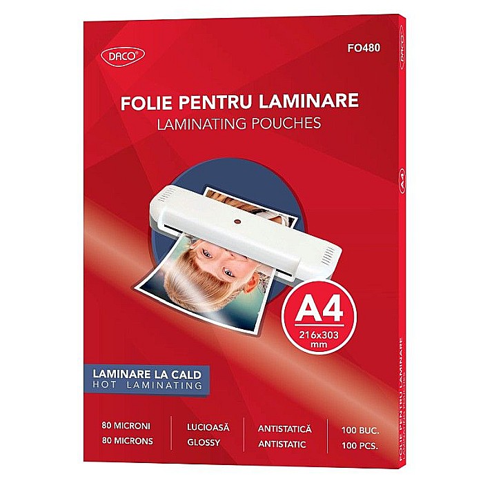 Folie laminare a4 80micromi 100/top daco fo480 [1]