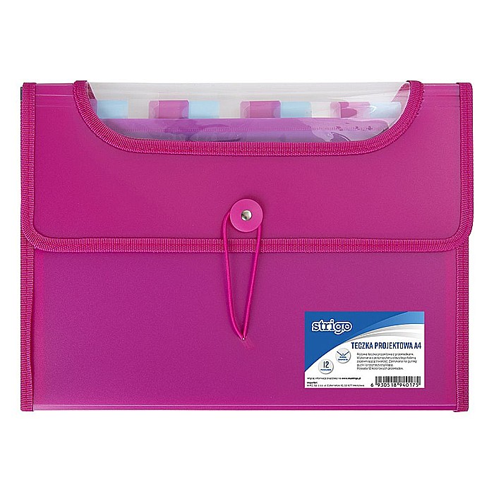 Dosar strigo extensibil a4 6 compart roz cu elastic sf036 [1]