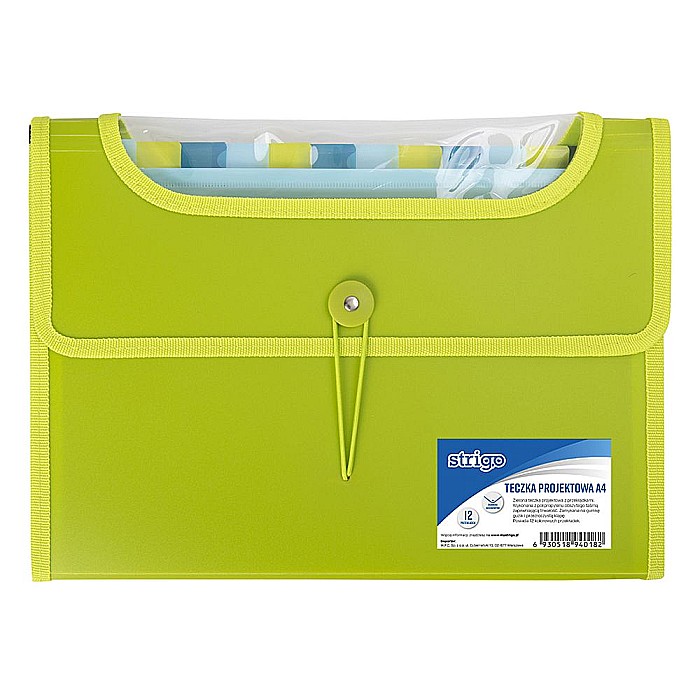 Dosar strigo extensibil a4 6 compart verde cu elastic sf037 [1]