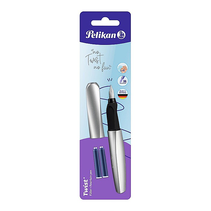Stilou Twist penita M argintiu grip ergonomic Pelikan [1]