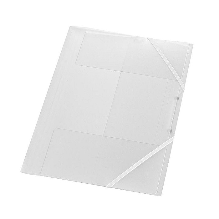 Mapa A4 pp 15mm cu elastic alb translucid Herlitz [1]