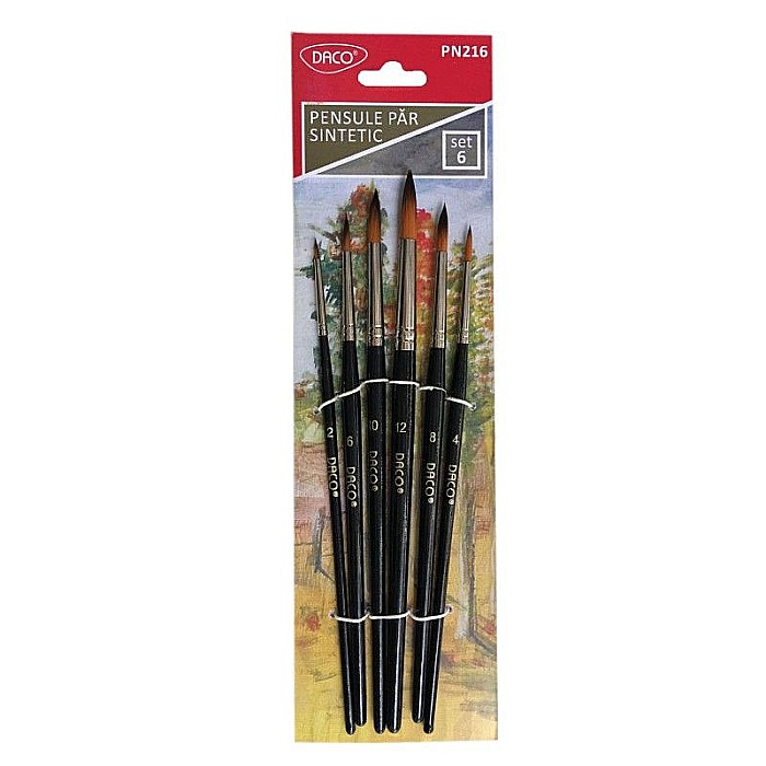 Pensule set 6 par sintetic rotund daco pn216 [1]