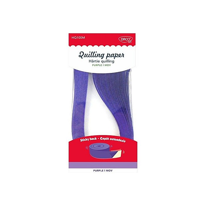 Hartie quilling aa mov 42.5x0.5 cm 100/set daco hq100m [1]