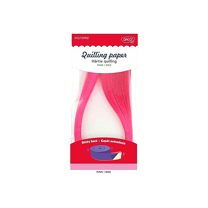 Hartie quilling aa roz 42.5x0.5cm 100/set daco hq100rz [1]