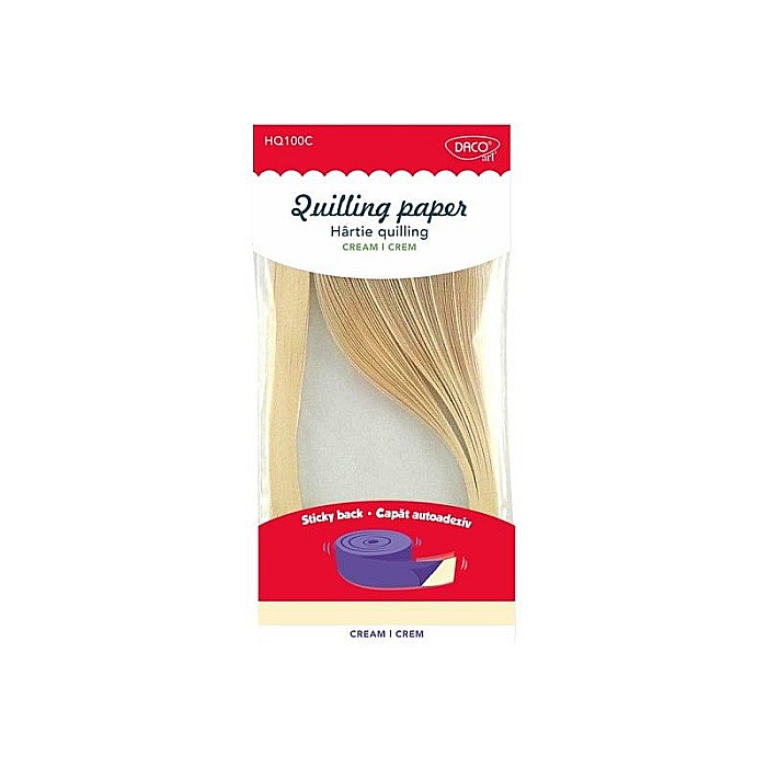 Hartie quilling aa crem 42.5x0.5cm 100/set daco hq100c [1]