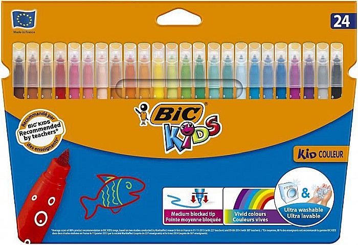 Carioca 24 culori ultralavabile kid couleur bic bc841800 [1]