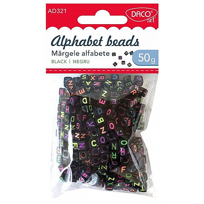 Accesorii craft ad321 margele alfabet negre daco [1]