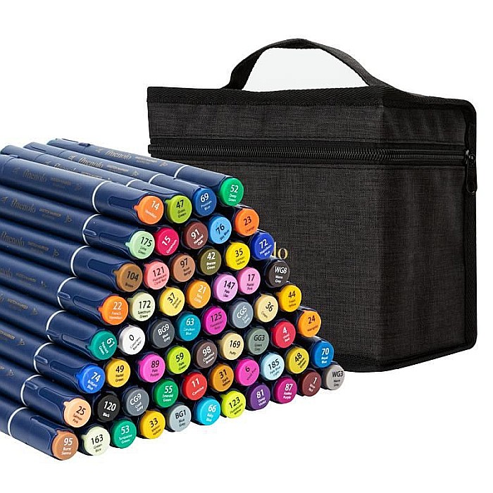 Set 60 markere Sketching varf dublu rotund/tesit Deli [1]
