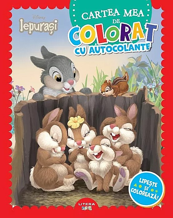 Disney Iepurași Cartea mea de colorat cu autocolante Lipsește și colorează [1]