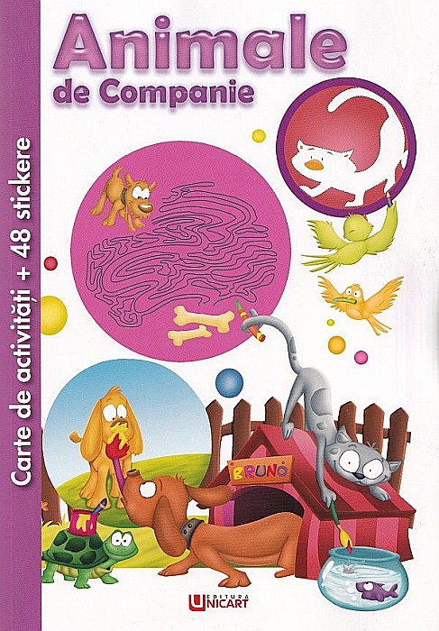 Carte de activități cu 48 stickere Animale de companie [1]