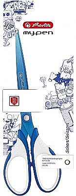 Foarfeca my pen varf ascutit 18cm albastru/alb 50046751 [1]