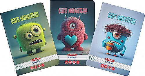 Caiet A5 48 file 70g/mp hartie FSC mix dictando Cute Monsters Herlitz [1]