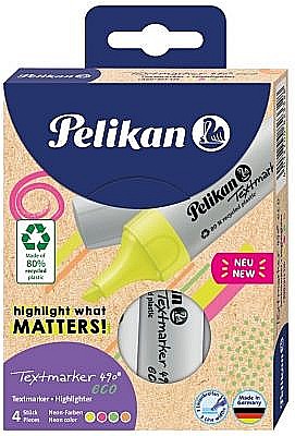 Textmarker 490 eco set 4 culori neon in cut de carton 823326 [1]