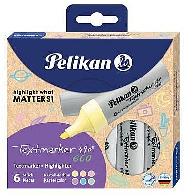 Textmarker 490 eco set 6 culori pastel Pelikan [1]
