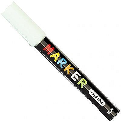 Marker cu vopsea acrilica M&G varf rotund 2mm alb [1]