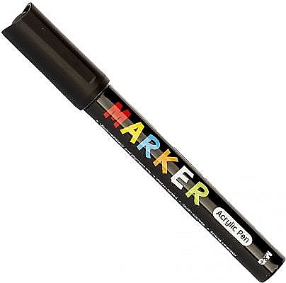Marker vopsea acril m&g vf rotund 2mm negru apl976d911 [1]