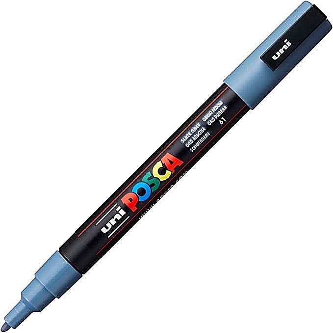 Marker uni pc-3m posca 09-13mm gri albastrui [1]