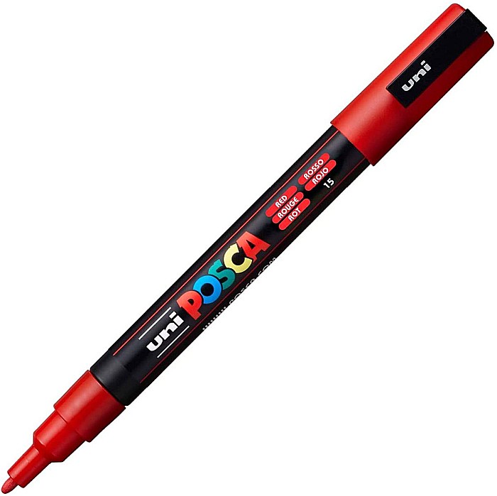 Marker uni pc-3m posca 09-13mm rosu [1]