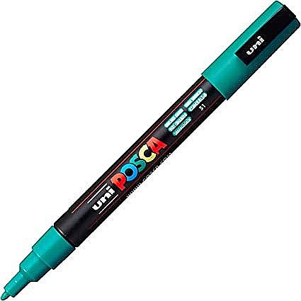Marker uni pc-3m posca 09-13mm verde smarald k [1]