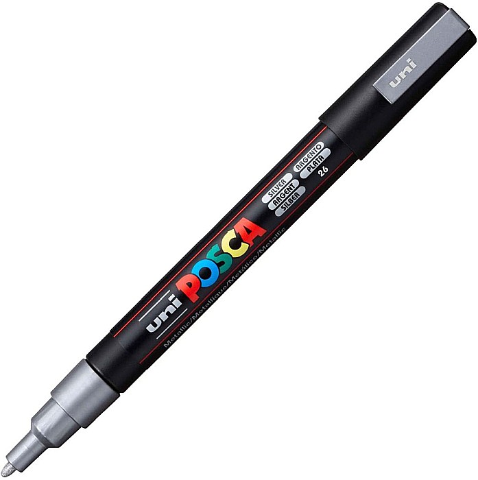 Marker uni pc-3m posca 09-13mm  argintiu [1]