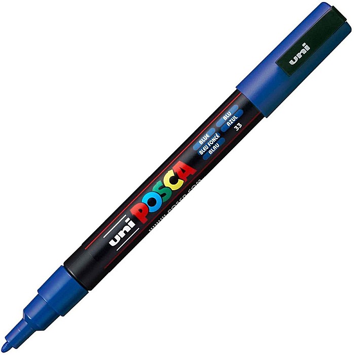 Marker uni pc-3m posca 09-13mm albastru [1]