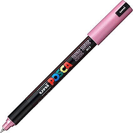 Marker uni pc-1mr posca 0.7 mm varf fin metalic roz metal k [1]