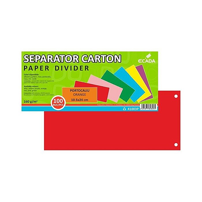 Separator carton 10.5x24cm 160g set 100 rosu ecada [1]