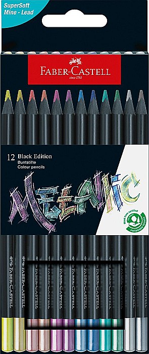 Creioane colorate 12 culori metalizate black ed fc116415 [1]
