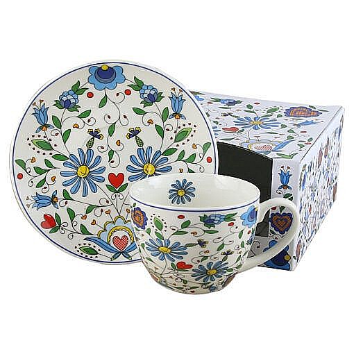 Cana portelan cu farfurie 250ml kashubian [1]