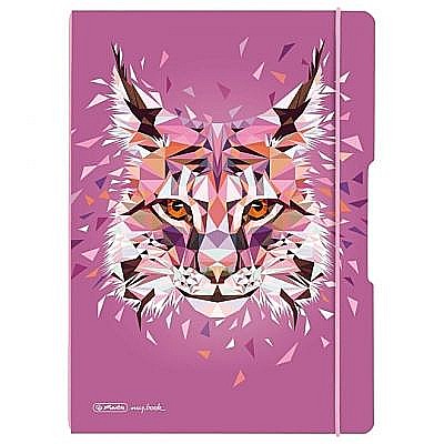 Caiet my book flex a4 2x40f motiv wild animals lynx 50027279 [1]