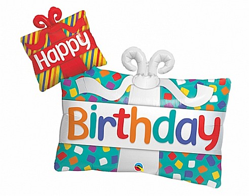 Balon folie figurina cadou Happy Birthday 105cm [1]
