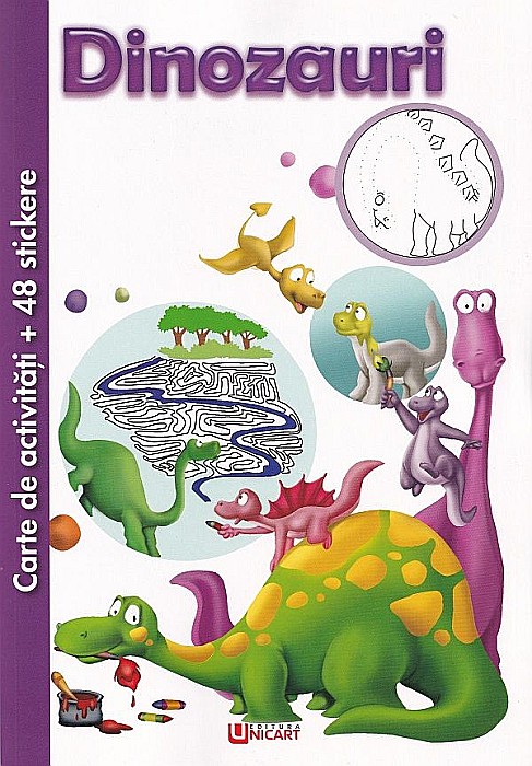 Carte de activitati cu 48 stickere: Dinozauri [1]