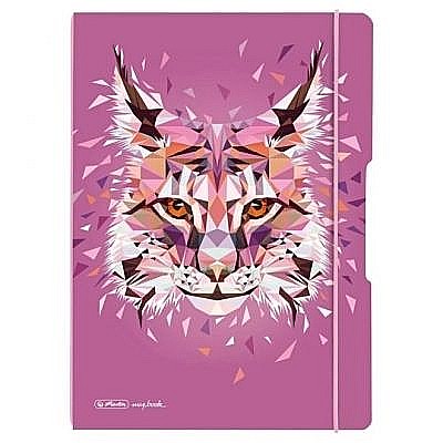 Caiet My.Book flex A4 2x40 file velin wild animals Lynx Herlitz [1]