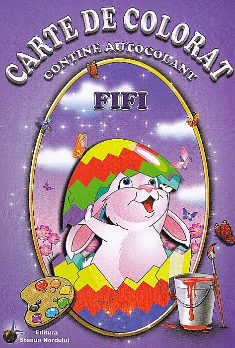 Carte de colorat cu autocolante – Fifi [1]