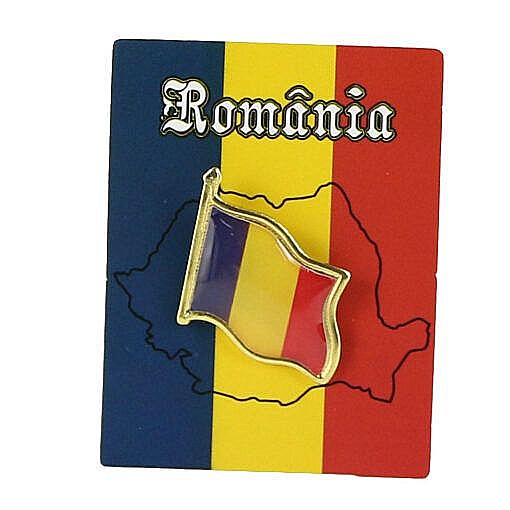 Insigna steagul Romaniei 2 cm din metal [1]