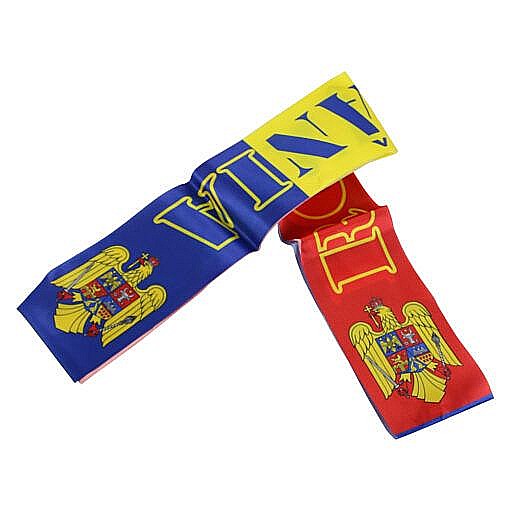 Esarfa cu stema Romaniei din textil 10x78 cm 5110 [1]