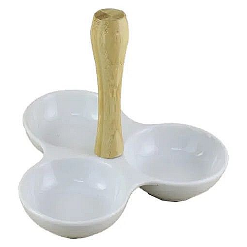 Platou ceramic pentru desert cu 3 compart 20x16cm 795880370 [1]