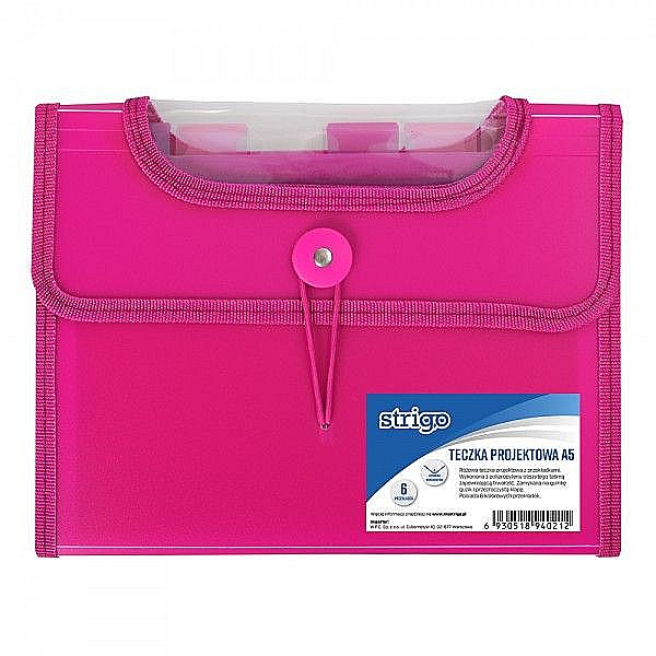 Dosar strigo plastic ext a5 6 comp roz sf040 [1]