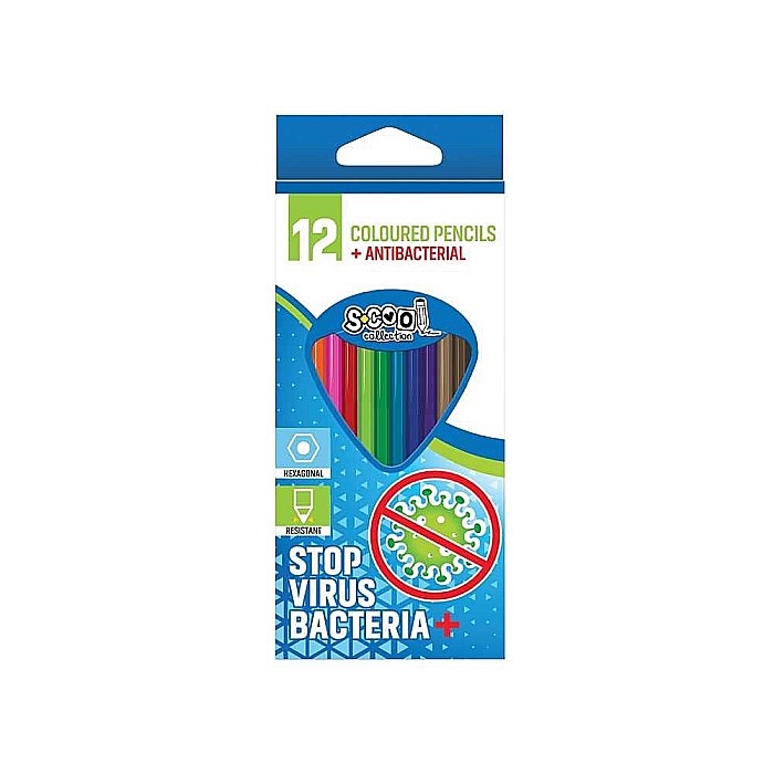 Creioane Color Antibacteriale 12 Culori/ Set SC1283 [1]
